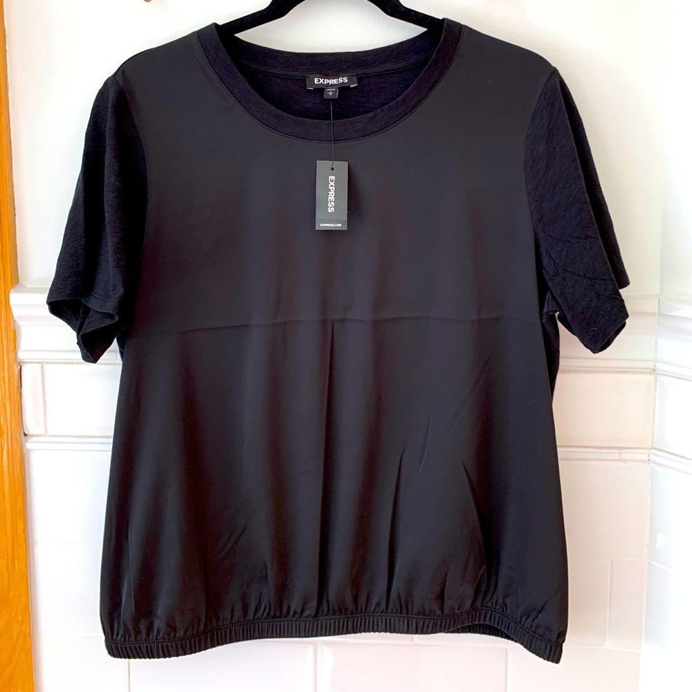 Satin-like and cotton tshirt